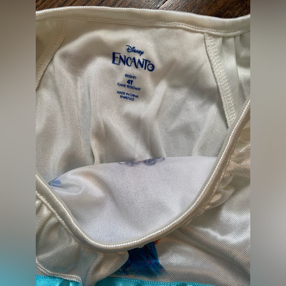 Disney- Encanto- 4T Mirabel Madrigal Costume Dress girl nightgown Floral Design - Picture 3 of 9